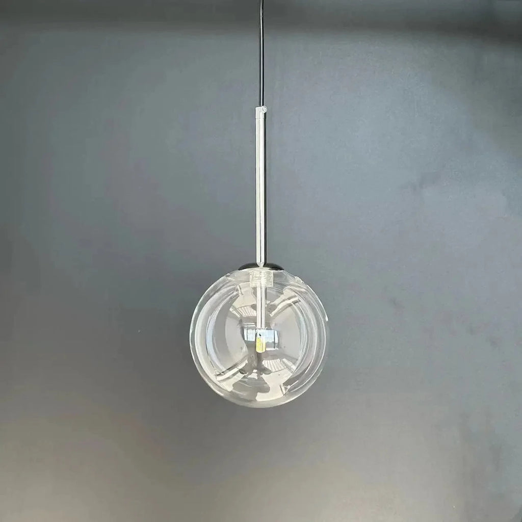 CHROME / 15 CM Suspension bulles de verre