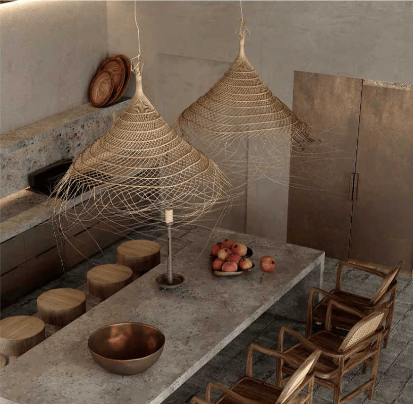 Suspension chapeau de paille