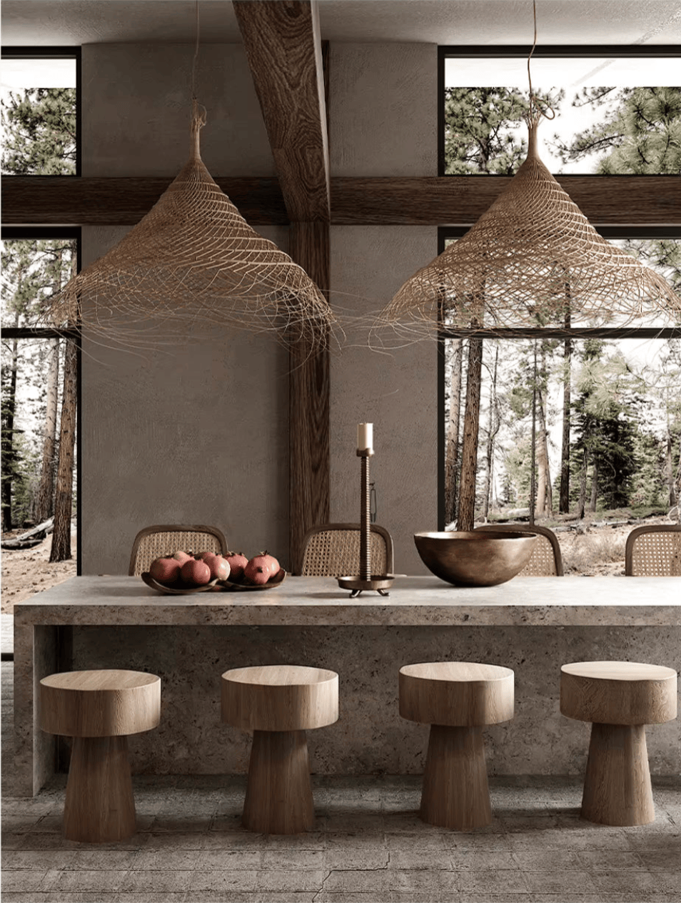 Suspension chapeau de paille