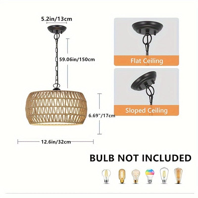 Suspension corde tressée