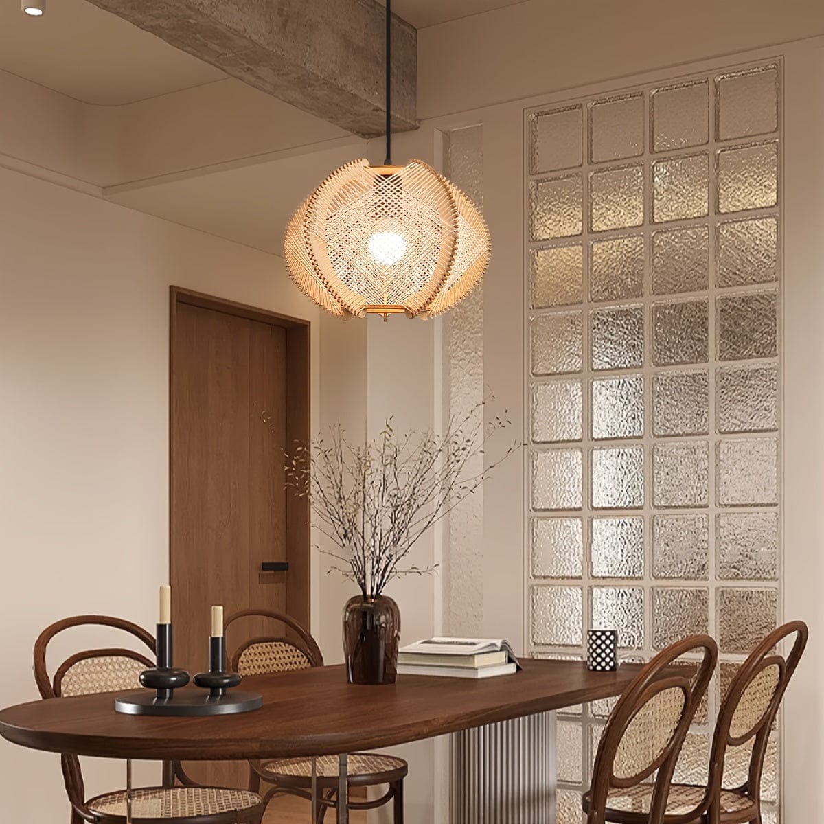 Suspension deco bois