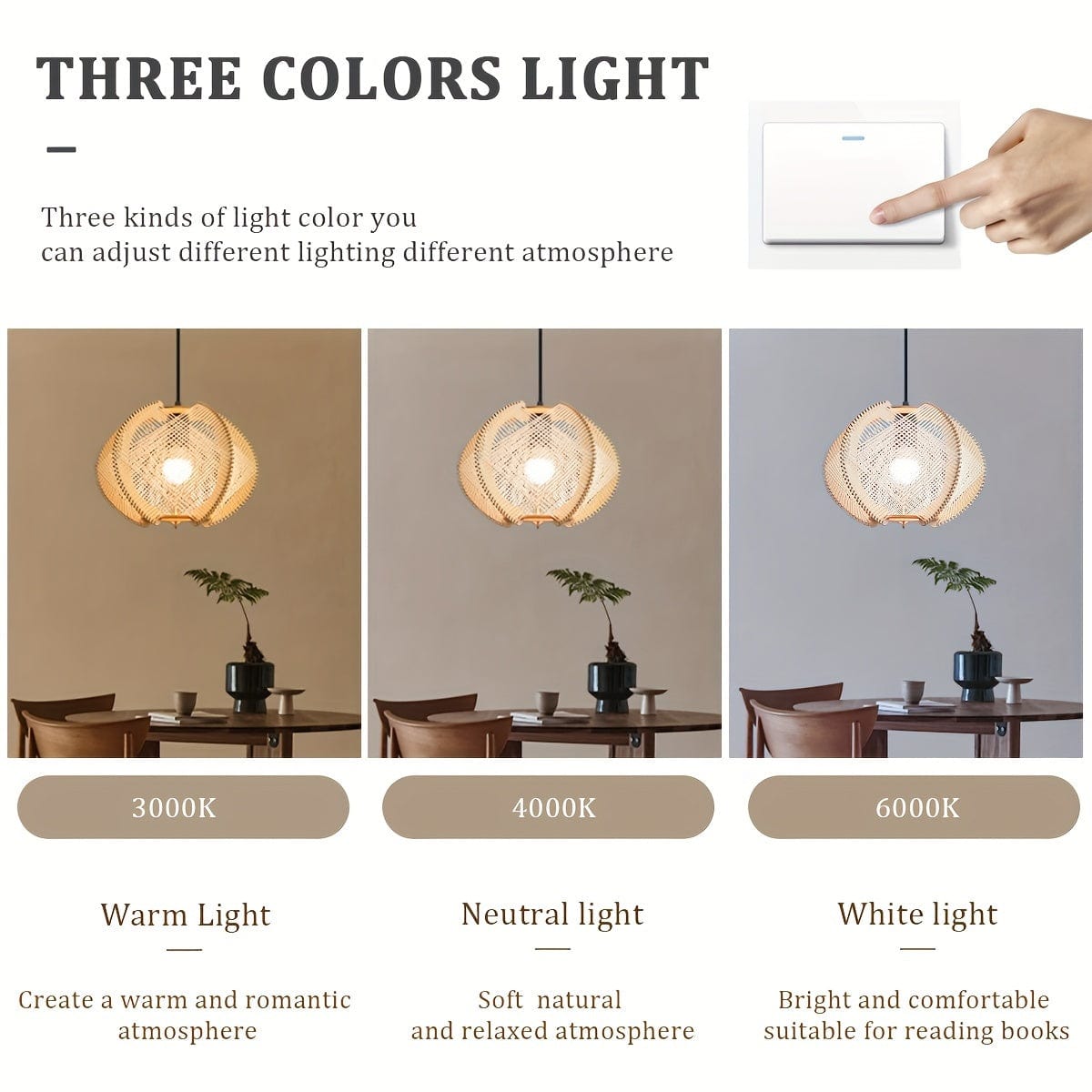 Suspension deco bois