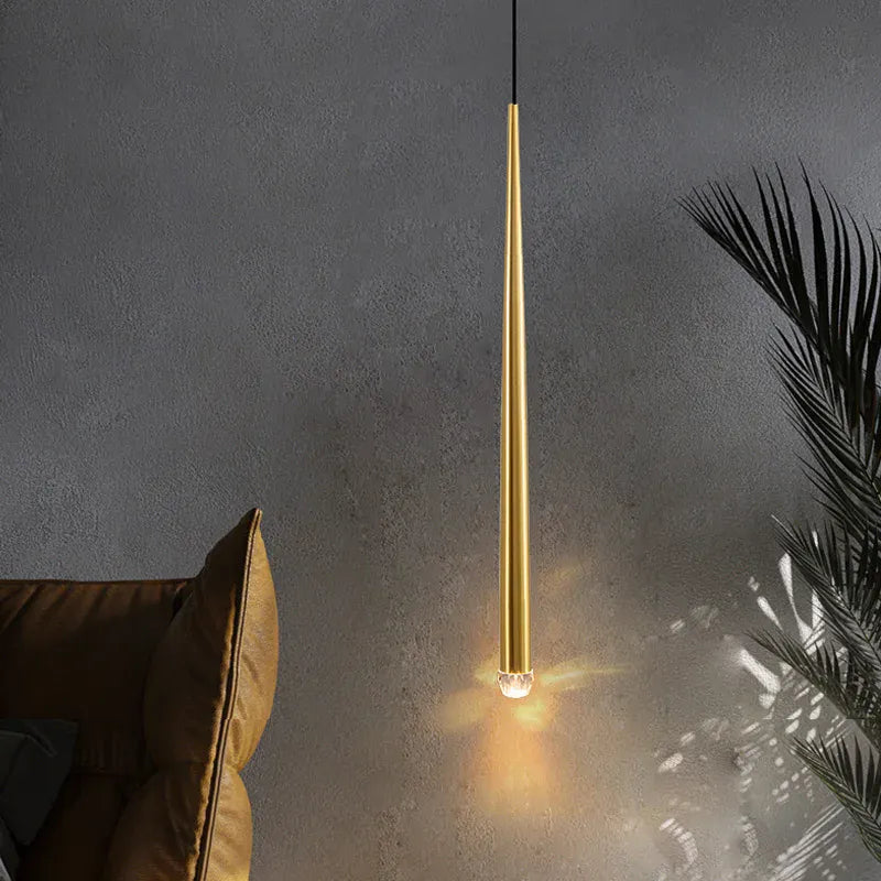 Suspension design moderne LED cône allongé