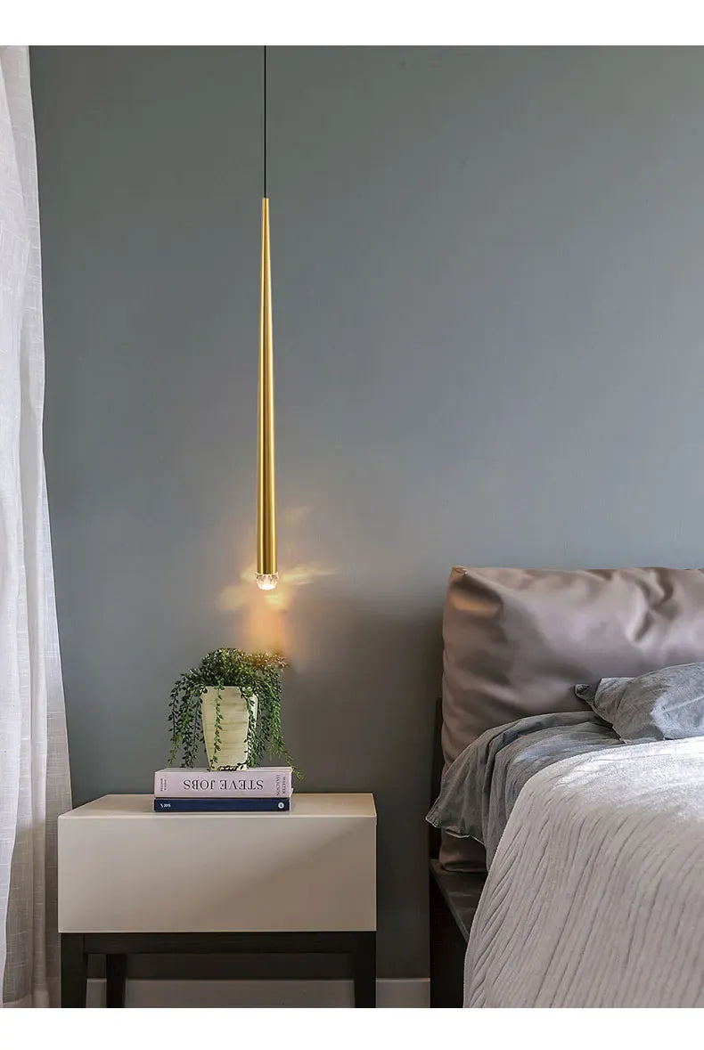 Suspension design moderne LED cône allongé