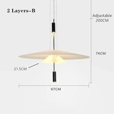 2 COUCHES B large / NOIR / Cold White Suspension designer