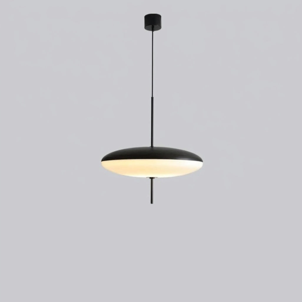 Suspension disque flottant NOIR / BLANC 30 CM