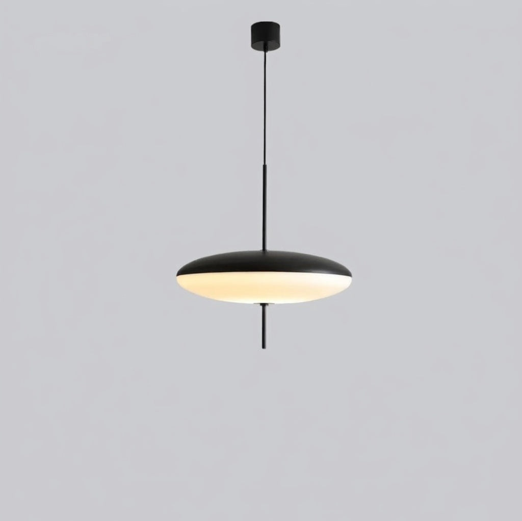 Suspension disque flottant NOIR / BLANC 50 CM