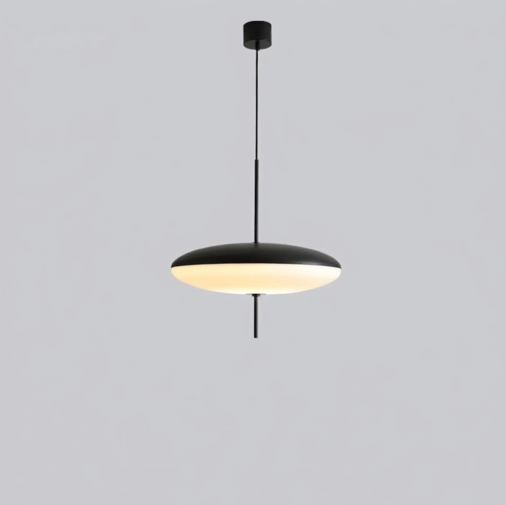 Suspension disque flottant NOIR / BLANC 50 CM