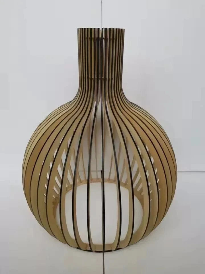 Black Outside / Dia 35cm / White Cable Suspension en bois | Cage à oiseaux