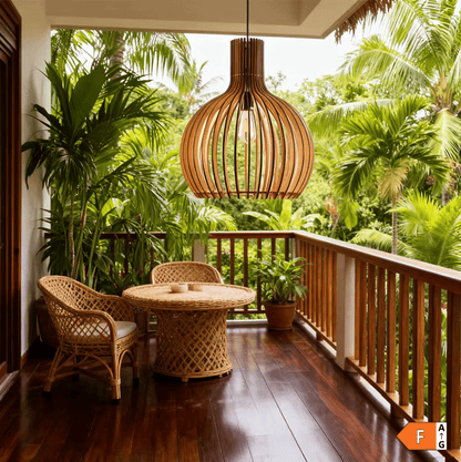 NOIR / 23 CM / BLANC Suspension en bois | Cage à oiseaux