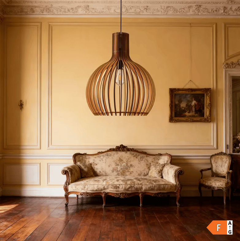 Suspension en bois | Cage à oiseaux