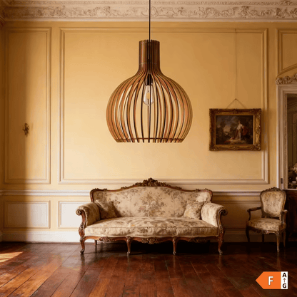 Suspension en bois | Cage à oiseaux