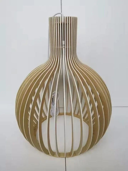 White Outside / Dia 35cm / White Cable Suspension en bois | Cage à oiseaux