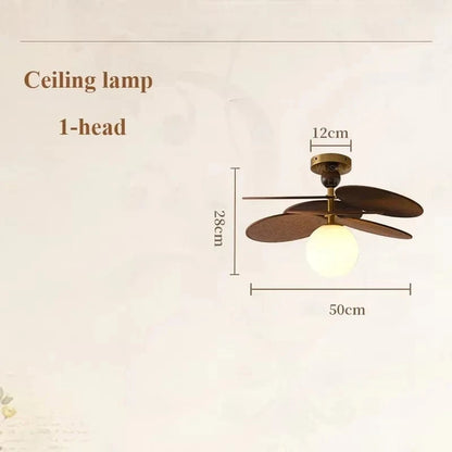 Ceiling  A 50cm / Warm light Suspension en bois ébène avec boules
