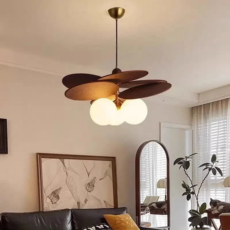 Suspension en bois ébène avec boules