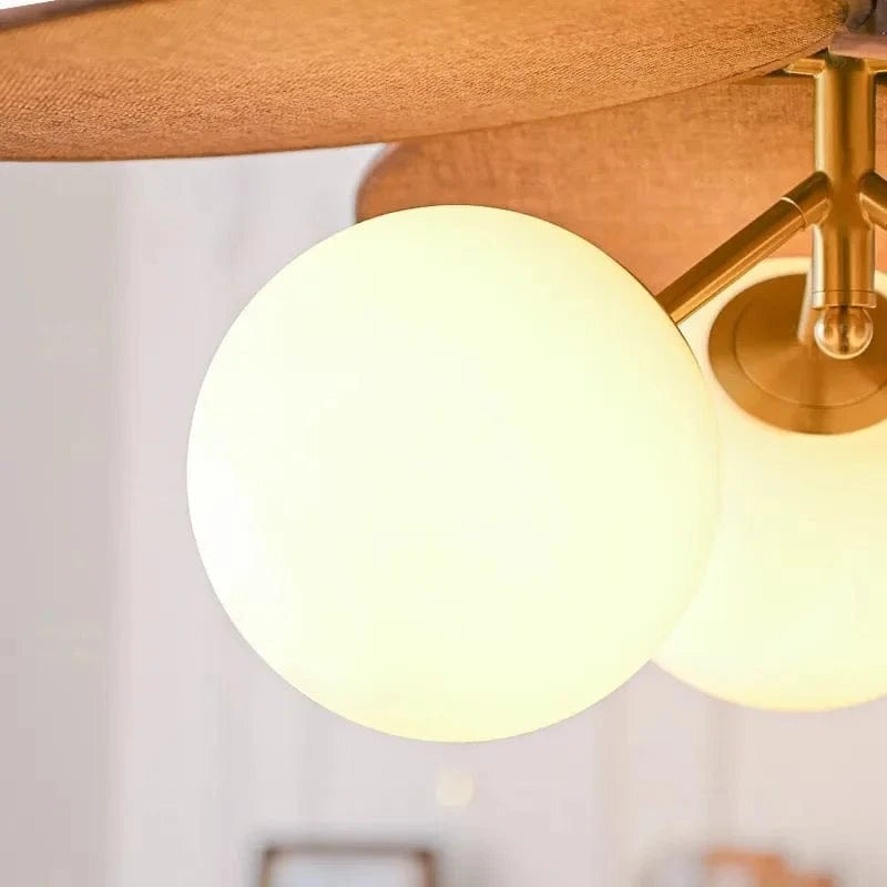 Suspension en bois ébène avec boules