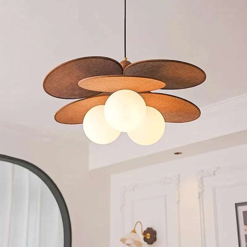 Suspension en bois ébène avec boules