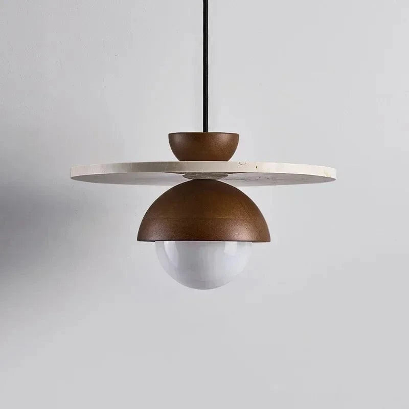 Suspension en bois et pierre design Danois