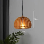 Wooden Pendant Light | Pumpkin