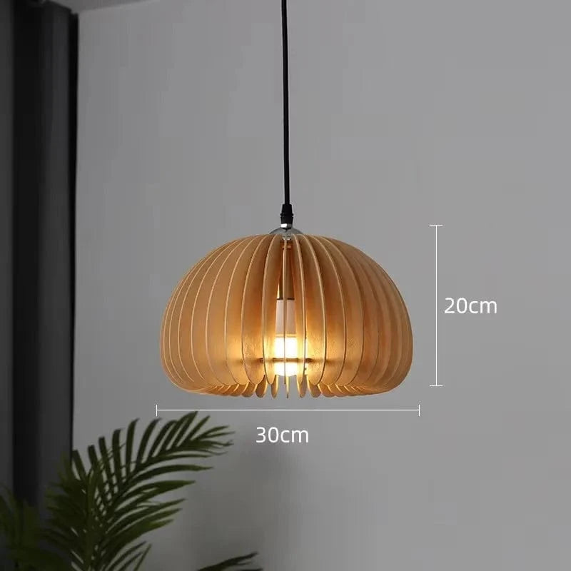 D30CM / Warm light 3000K Suspension en bois | Pumpkin