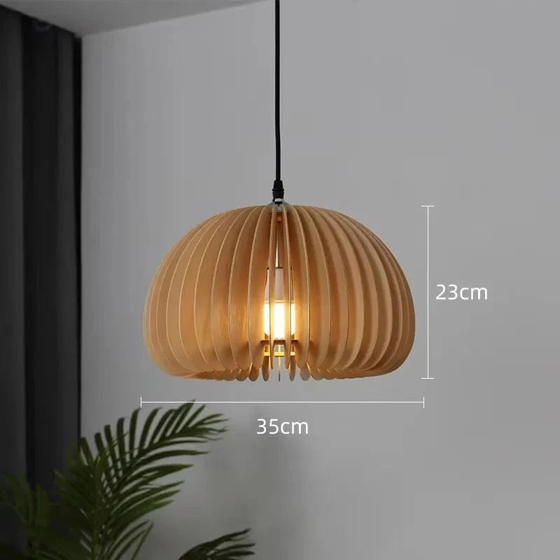 D35CM / Warm light 3000K Suspension en bois | Pumpkin