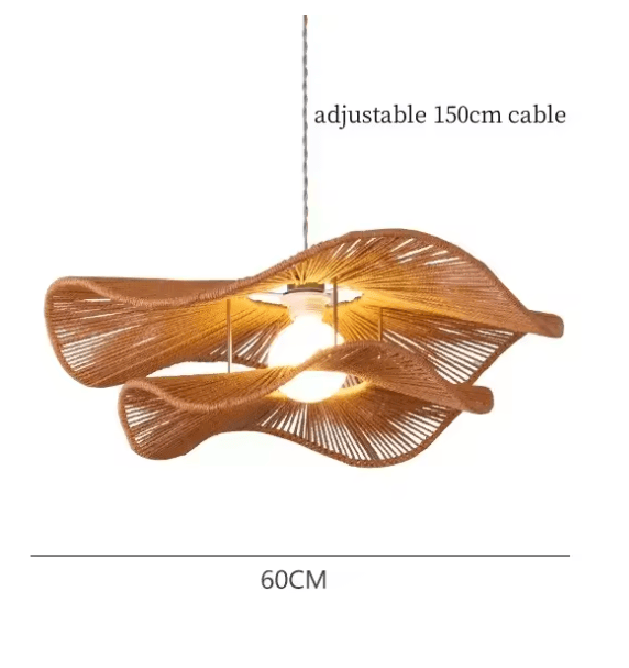60 CM / MARRON Suspension en corde à deux niveaux