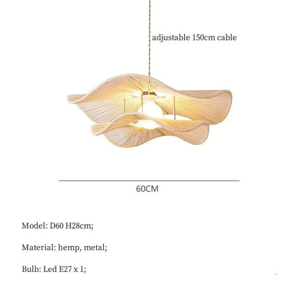 D Style white D60cm / warm light Suspension en corde à deux niveaux
