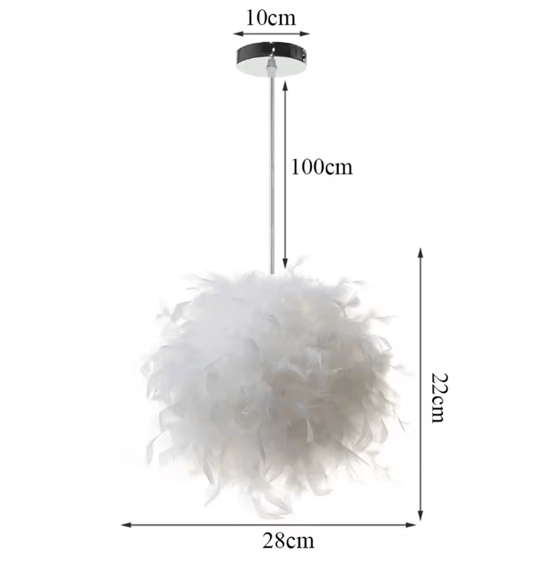 35 XM X 22 CM Suspension en plume d'oie