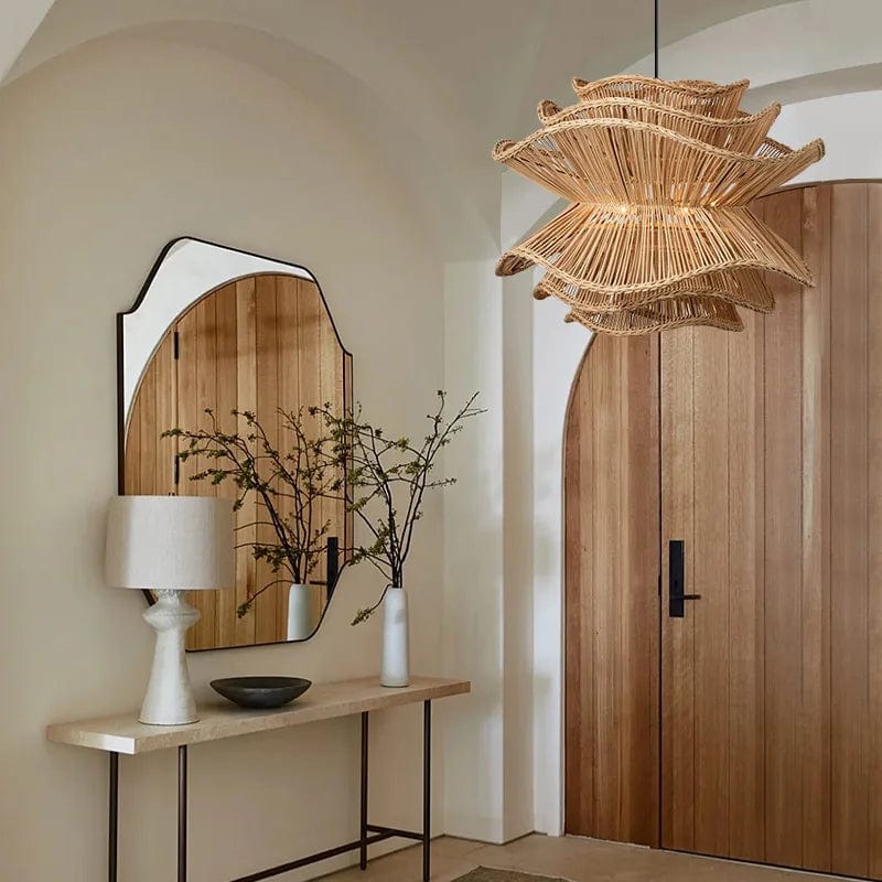 Suspension en rotin design