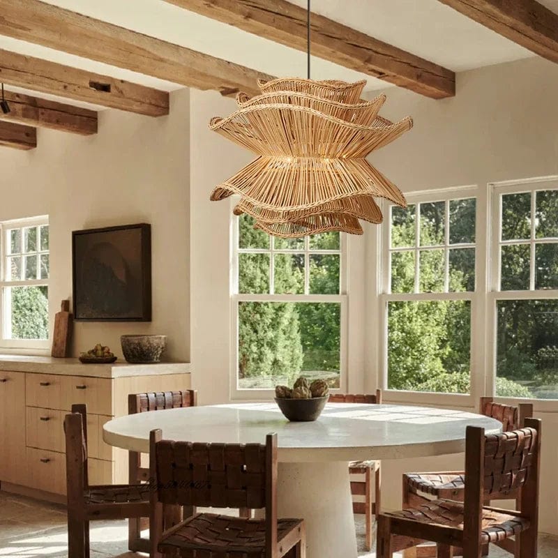 Suspension en rotin design