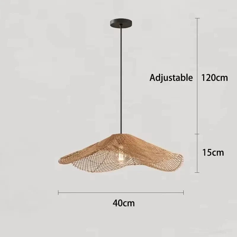 Dia-40cm / Warm light 3000k Suspension en rotin | Paillage