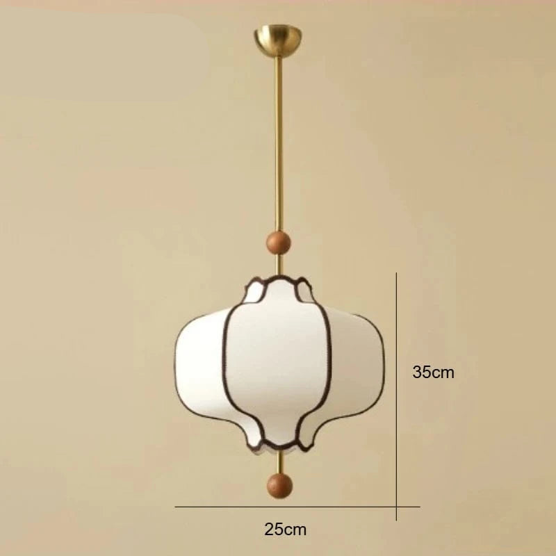 D25cm / warm light3000K Suspension en tissu asiatique style ancien