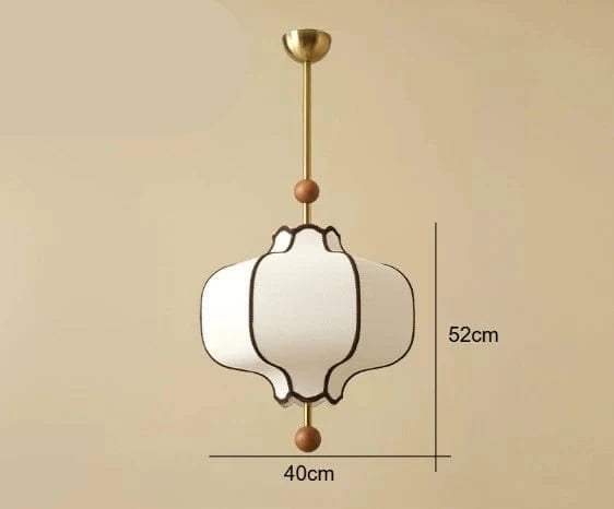 D40cm / white light6000K Suspension en tissu asiatique style ancien