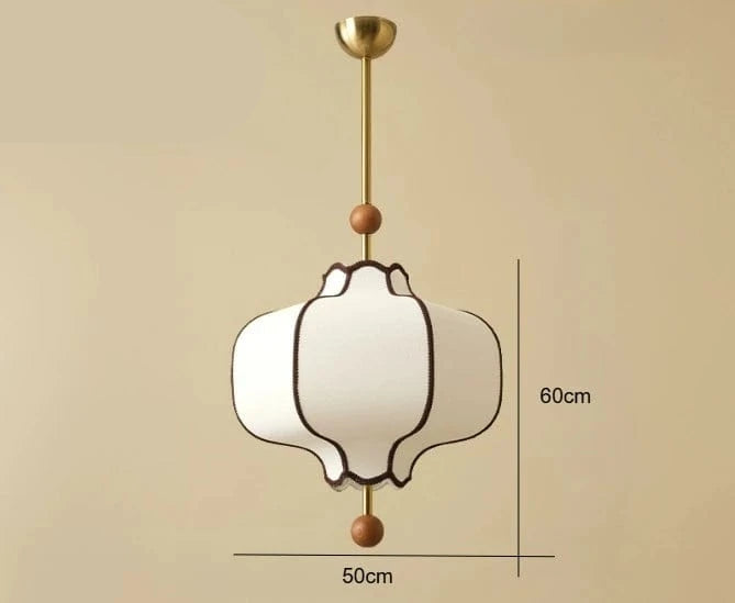 D50cm / warm light3000K Suspension en tissu asiatique style ancien