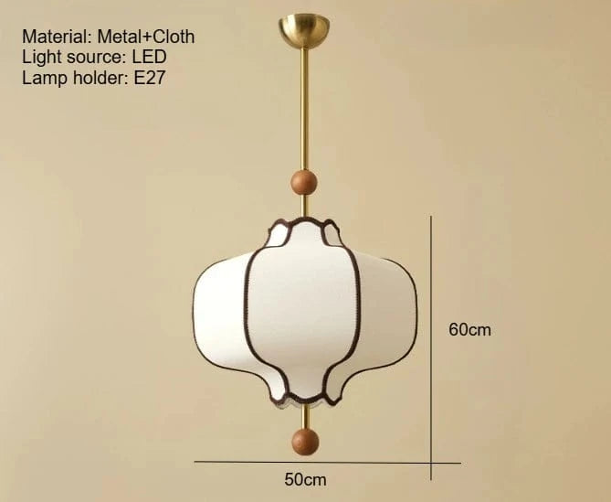 D50cm / warm light3000K Suspension en tissu asiatique style ancien