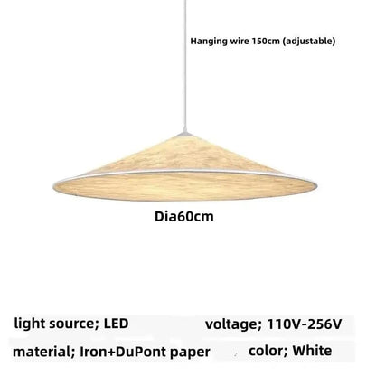D60CM / White light 6000K Suspension en tissu design créative