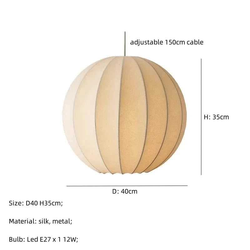 A-40CM / White light 6500K Suspension en tissu | Élégance