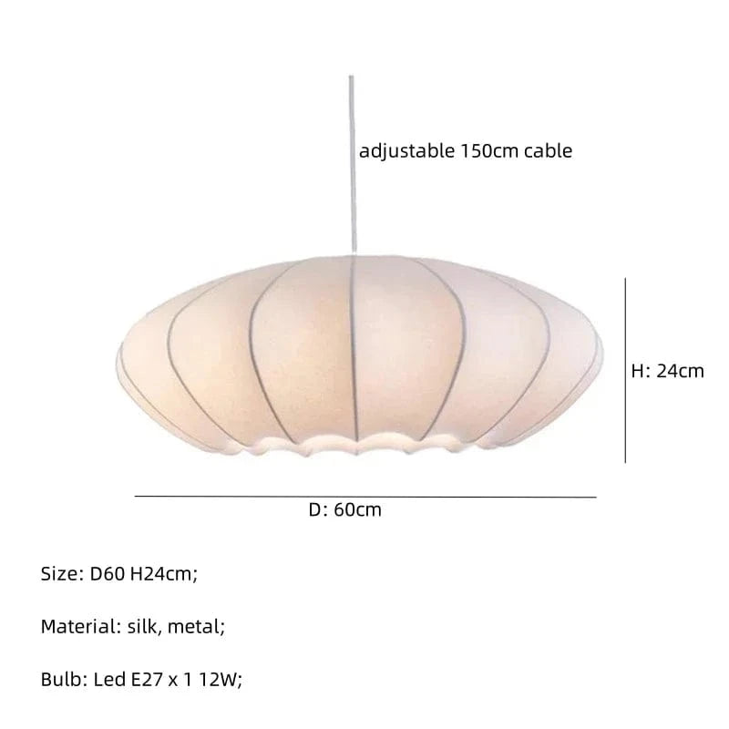 B-60CM / White light 6500K Suspension en tissu | Élégance