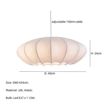 B-60CM / White light 6500K Suspension en tissu | Élégance