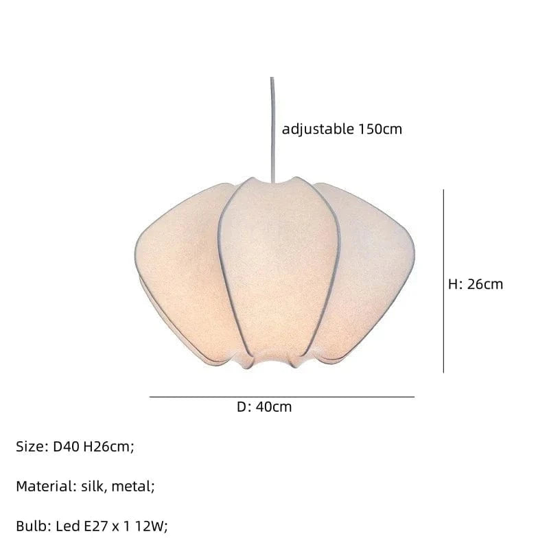 C-40CM / White light 6500K Suspension en tissu | Élégance