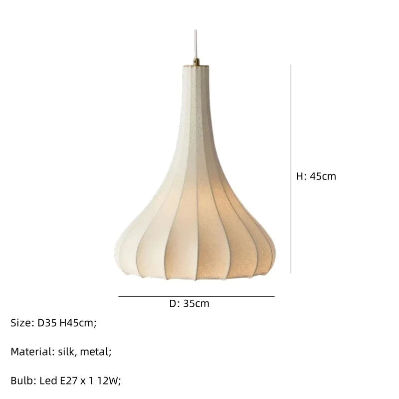 D-35CM / White light 6500K Suspension en tissu | Élégance