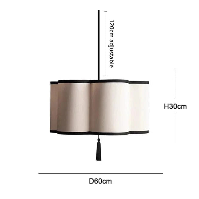 D60cm / Warm light Suspension en tissu | Flower
