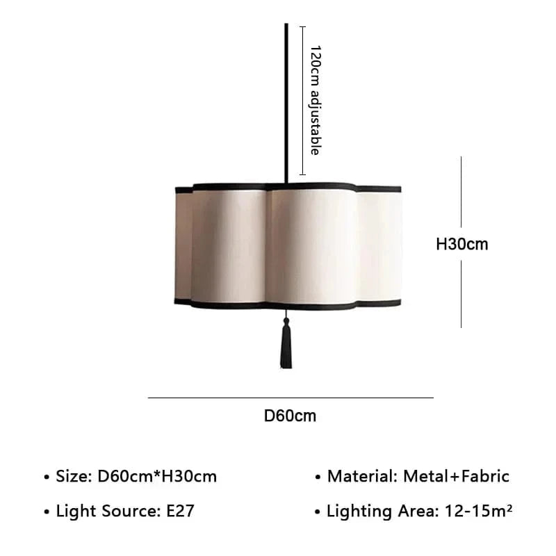 D60cm / Warm light Suspension en tissu | Flower