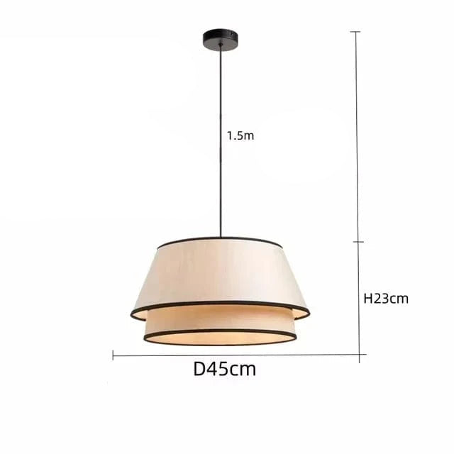 D 45cm / 3 Color Changeable Suspension en tissu noir et blanche