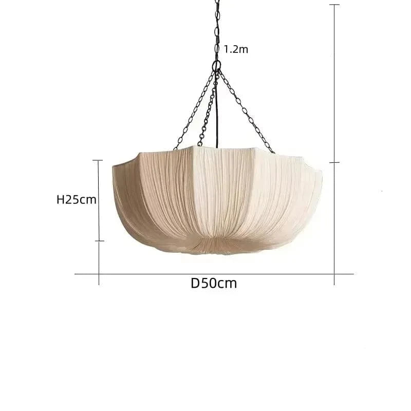 500 / Warm White Suspension en tissu parapluie à chaîne style ancien