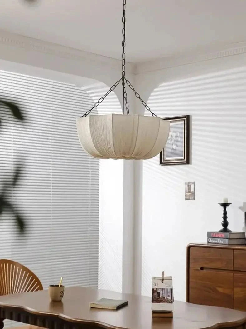 Suspension en tissu parapluie à chaîne style ancien