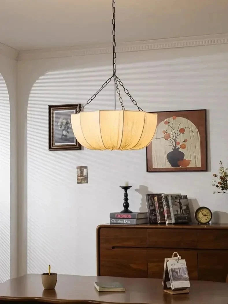 Suspension en tissu parapluie à chaîne style ancien