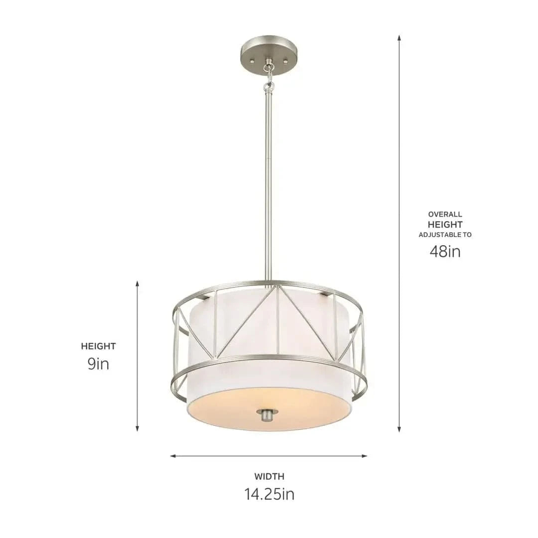 Nickel sand-35CM / Neutral light Suspension en tissu style classique Américain