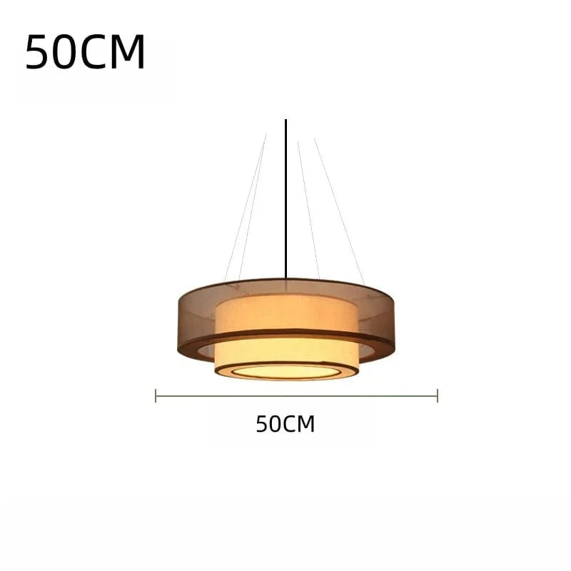 D50cm A / 3 Color light Suspension en tissu superposé