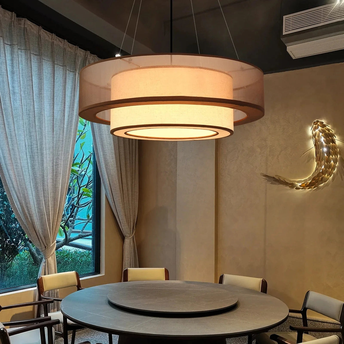 Suspension en tissu superposé